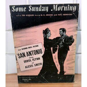 Some Sunday Morning Vintage Piano Sheet Music San Antonio Movie Errol Flynn 40s